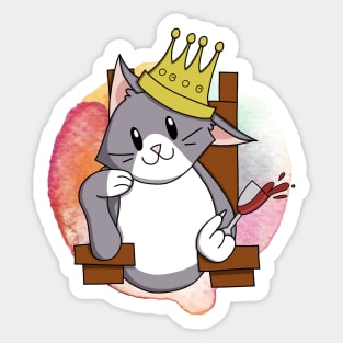 Cat King Sticker